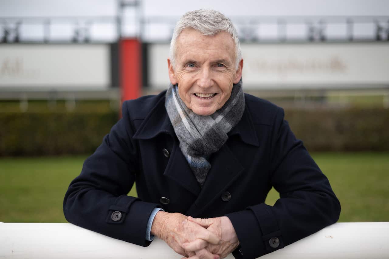 Bruce McAvaney at Morphettville Racecourse, Adelaide.