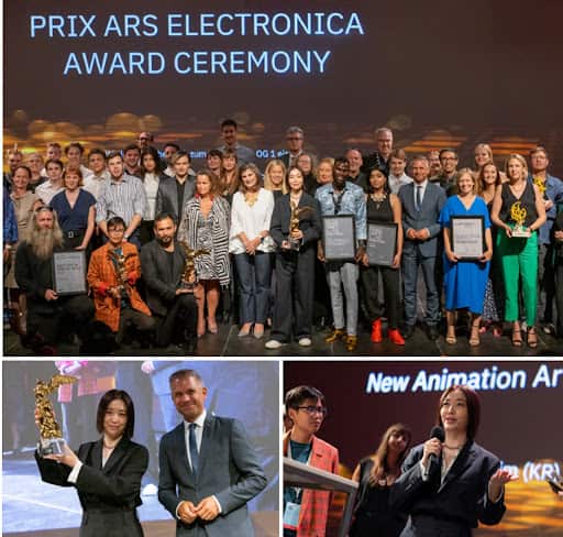 프리 아르스 일렉트로니카, 뉴 애니메이션 아트, 골든 니카 상을 수상한 김아영 작가의 시상식. 사진 작가 제공.jpg