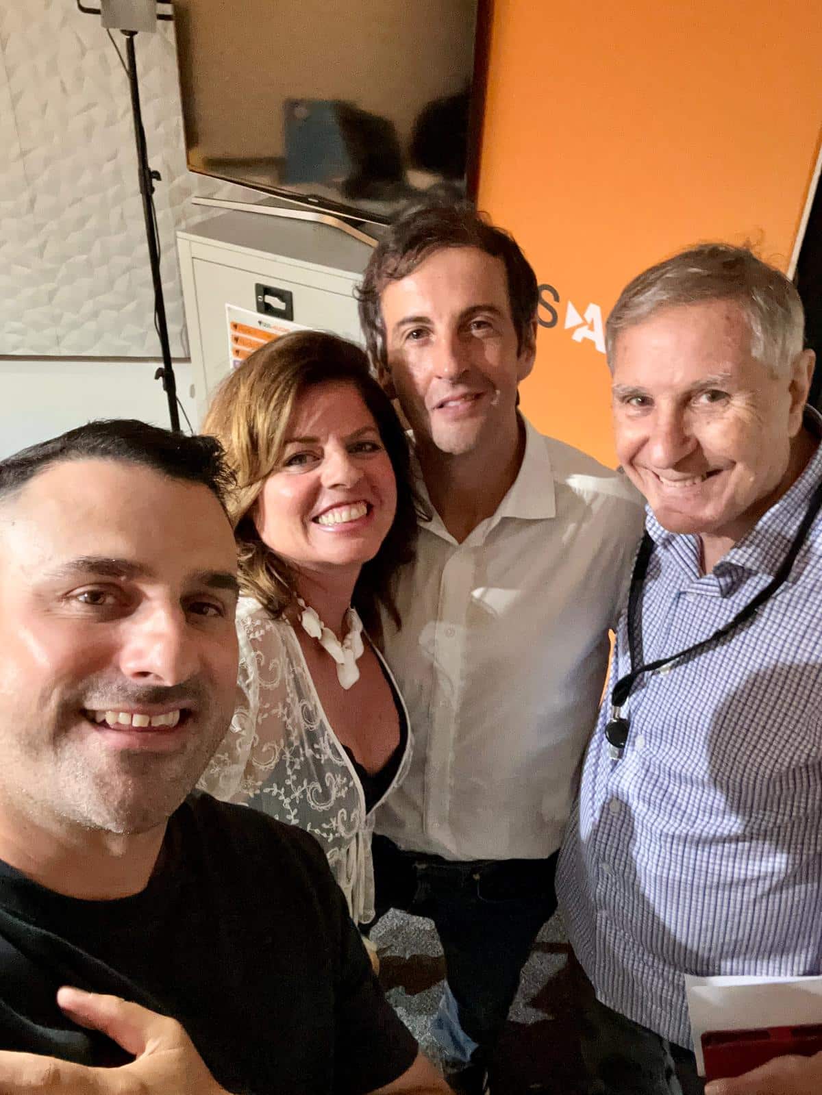 Carlotta Centanni ed il team di SBS Italian a Sydney (Paolo Gallo, Massimiliano Gugole, Domenico Gentile).