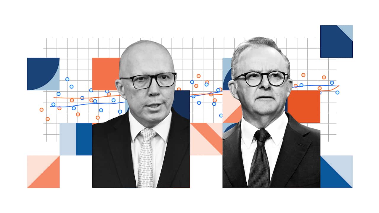 A digital illustration including the headshots of two men in suits and glasses.