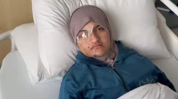 Ranem Abu Izneid has returned to Melbourne for medical treatment.png