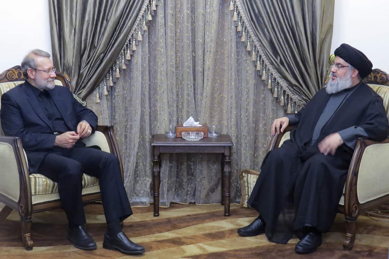 Meeting of Laricani and Nasrallah in Beirut