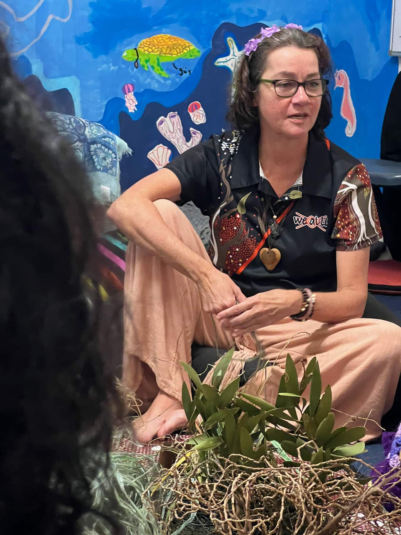 Associate Professor Atkinson leading a yarning circle