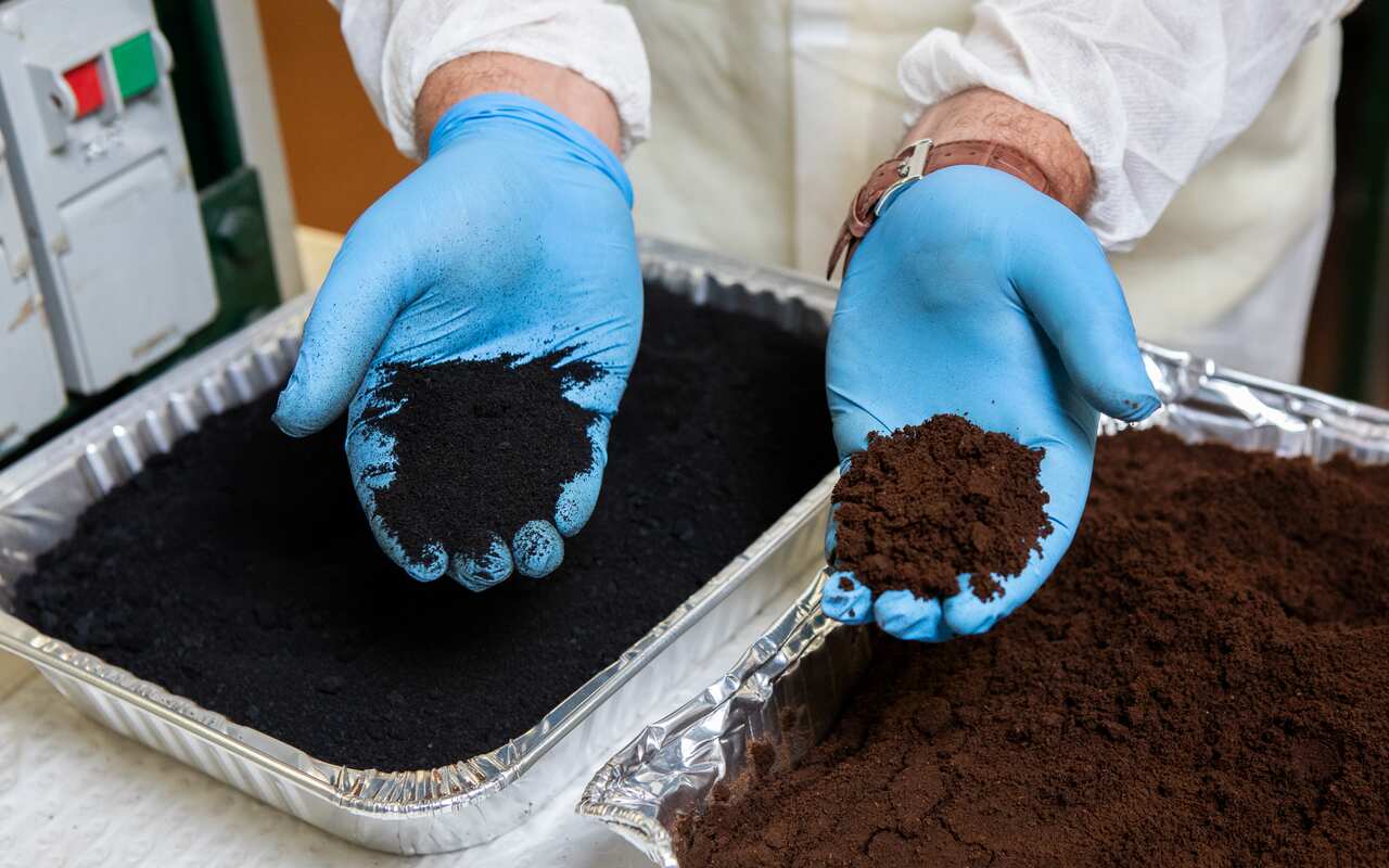 Coffee waste biochar