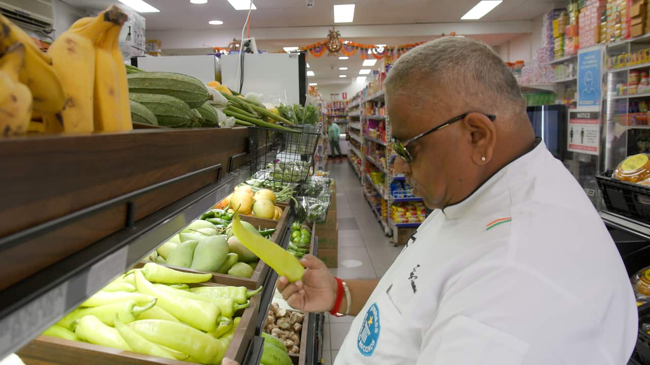 Chef Damu visiting a grocery shop in Pendle Hill NSW