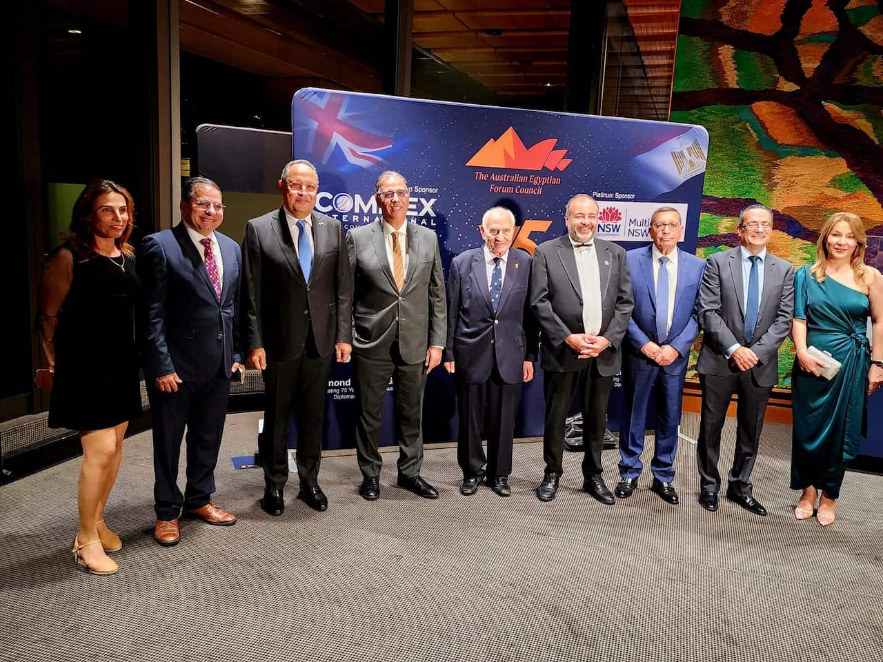 Assistant Egyptian Foreign Minister Nabil Habashi and Egyptian Consul General in Australia Mohamed Khalil