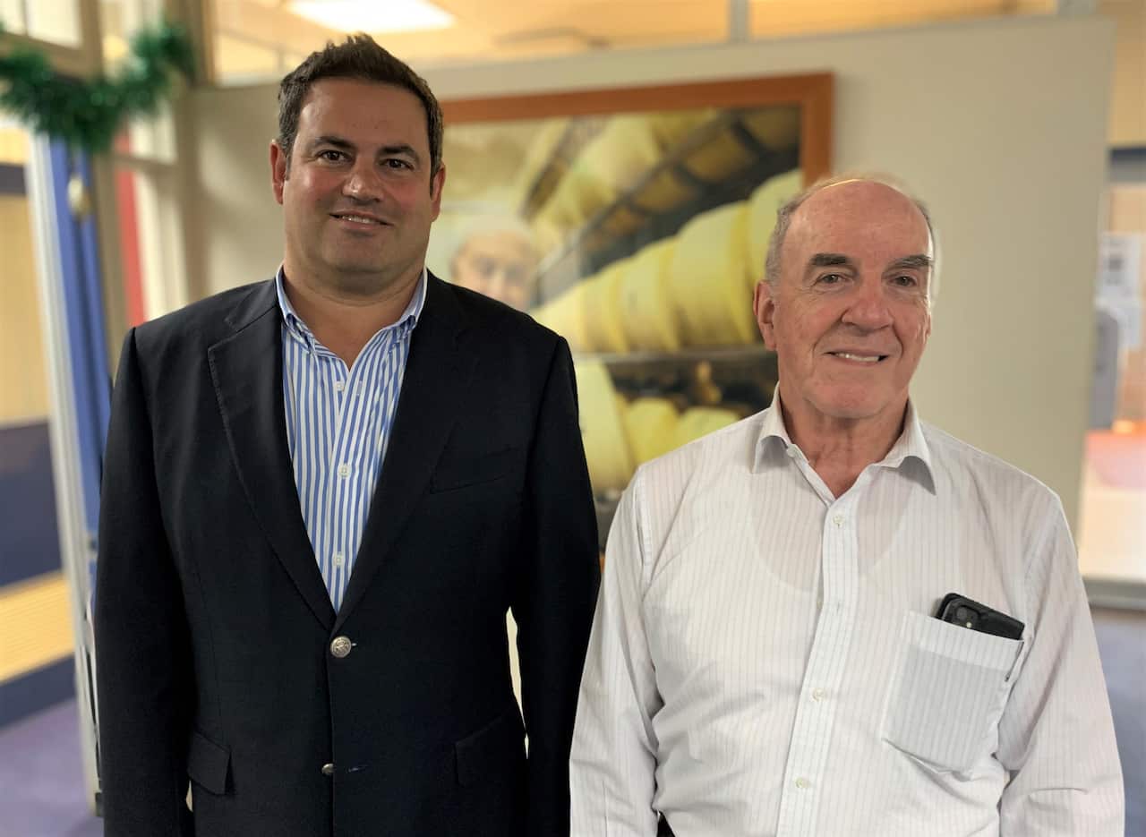 Fernando Machado (left) with Alfonso Inglese