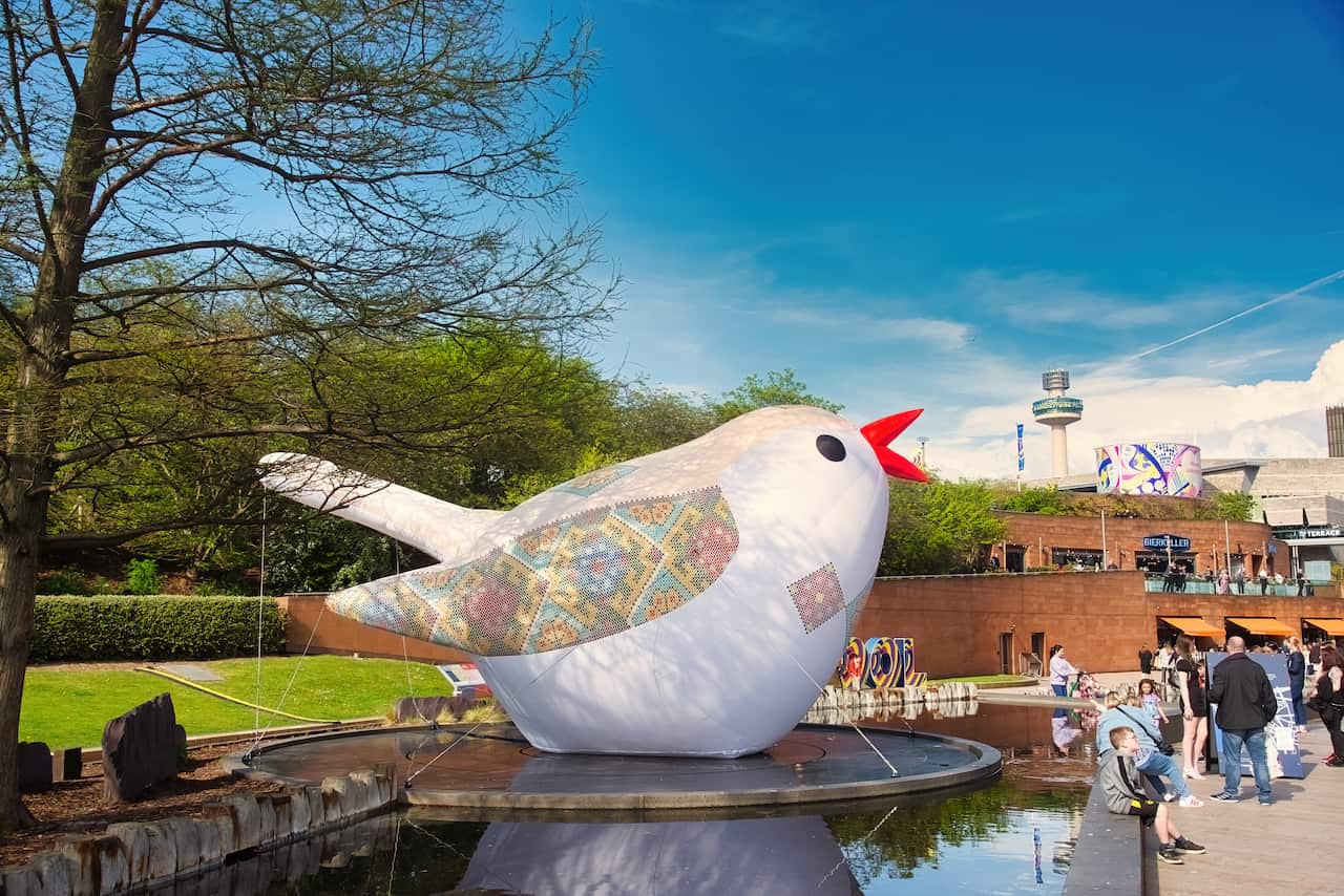 Soloveiko Songbirds installation in Liverpool, UK - 29 Apr 2023