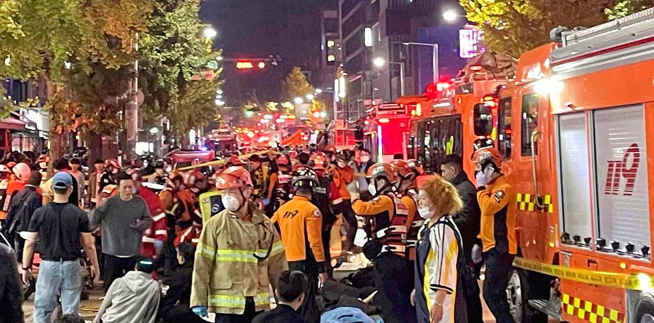 Falling down accident at Itaewon in Seoul, Korea