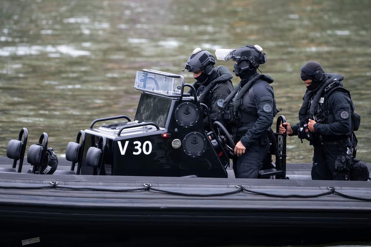 Security staff on a boat.