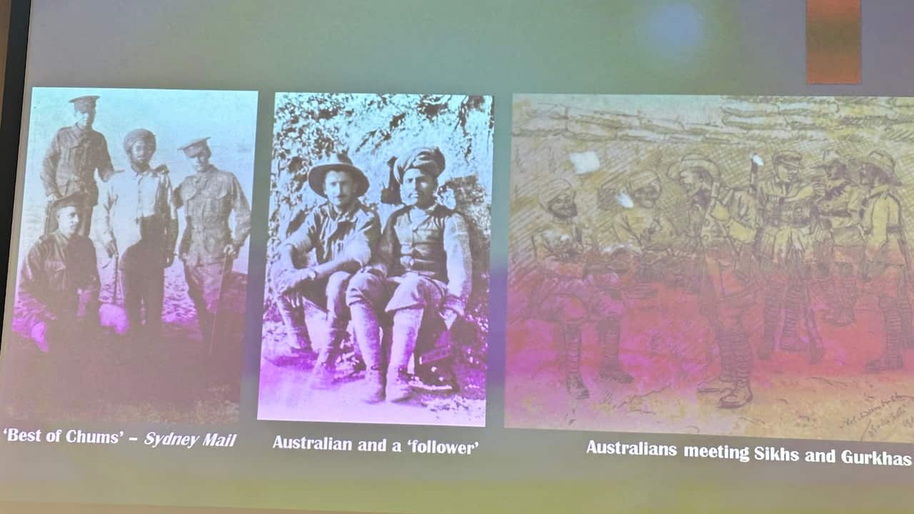 Images of Indian and ANZAC soldiers in 1915.