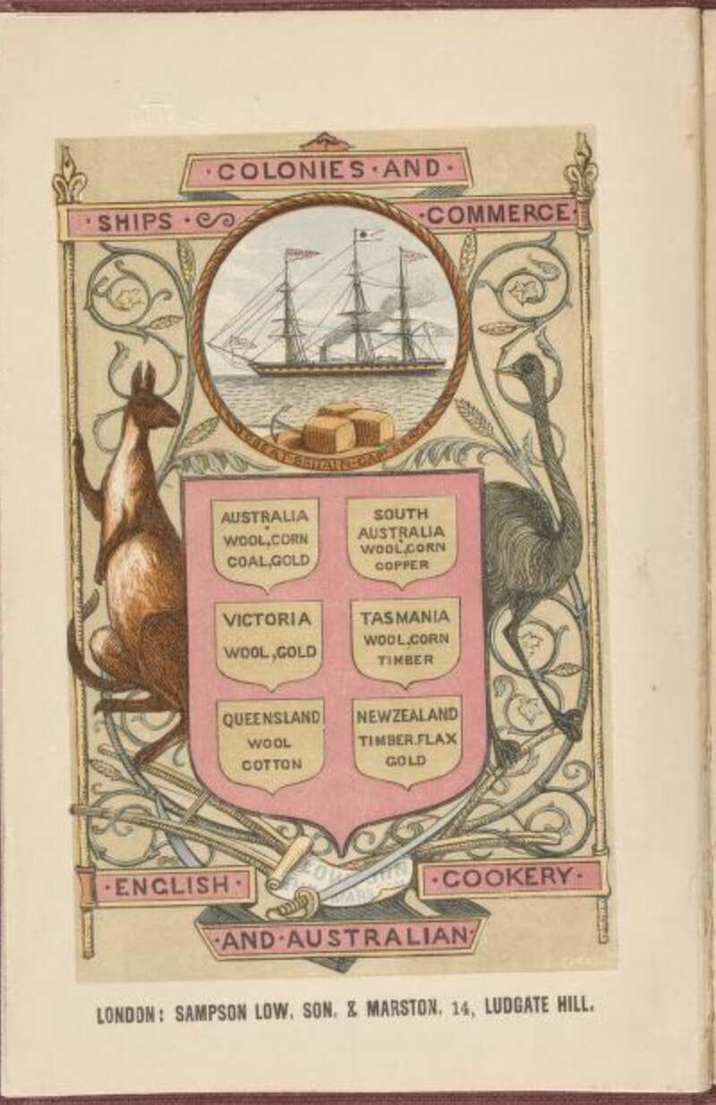 The front cover of Australia's oldest cookbook
