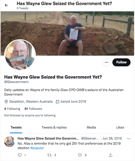 A screenshot of a Twitter page.