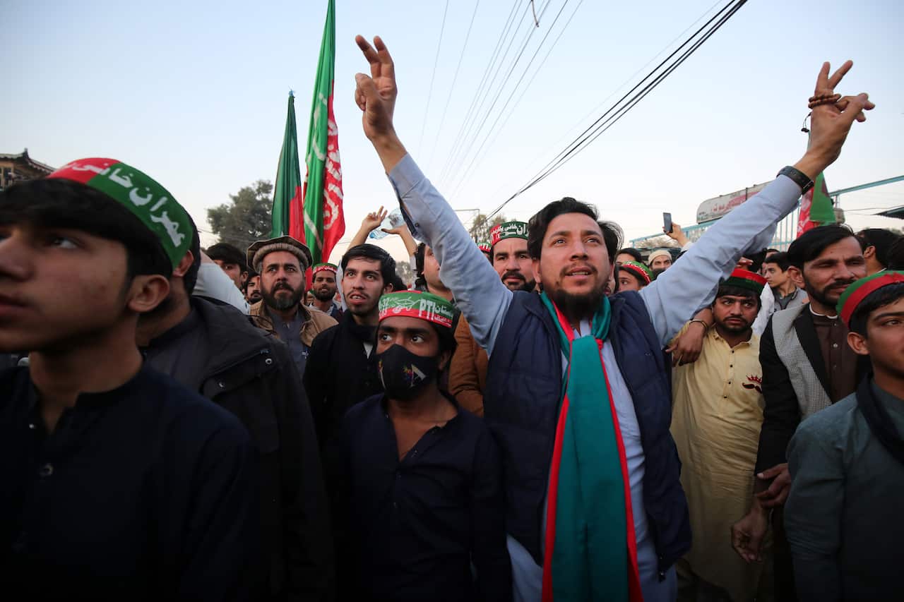 A group of people celebrating.