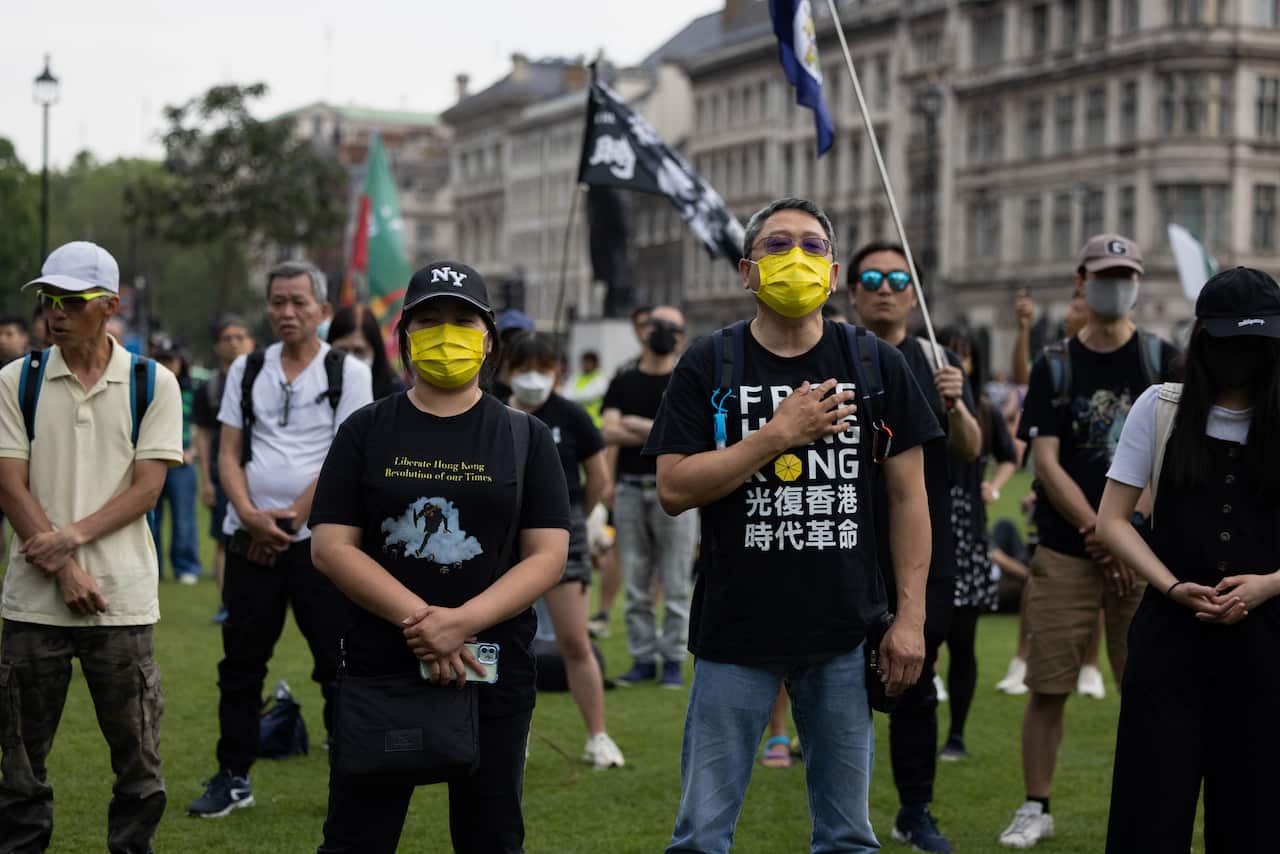4th year anniversary protest in London, UK - 11 Jun 2023