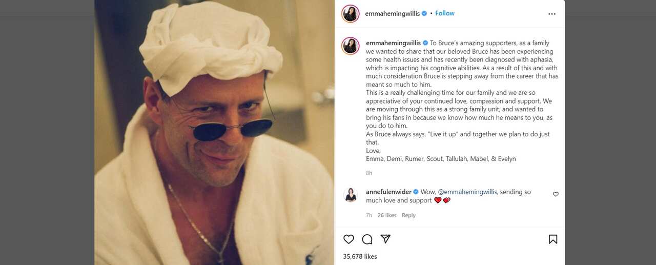 The actor's retirement was announced in an Instagram post.