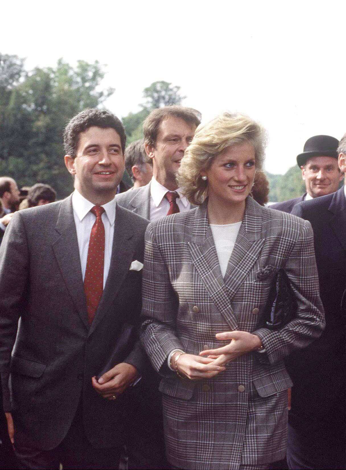 Princess Diana is seen with her private secretary Patrick Jephson in 1989.