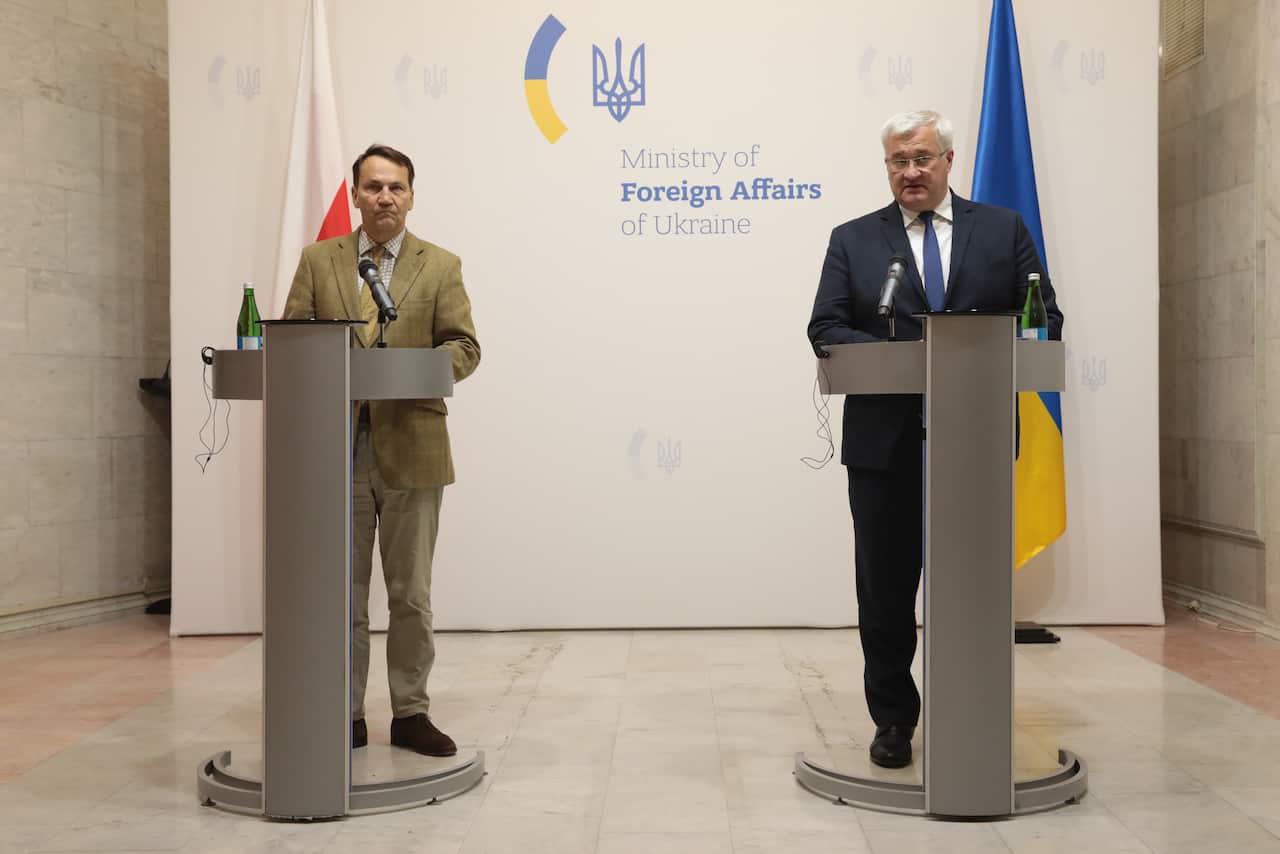 Joint press conference of Andrii Sybiha and Radoslaw Sikorski