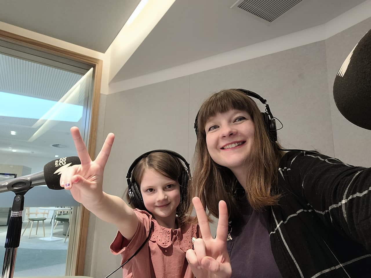 Asia Ukolova and Irina Burmistrova at SBS Studio in Melbourne