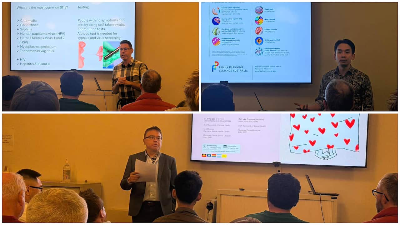 Medical experts Dr Ming Lee and Dr Luke Cannon addressed key topics including STI prevention, contraception, and debunking common health myths.