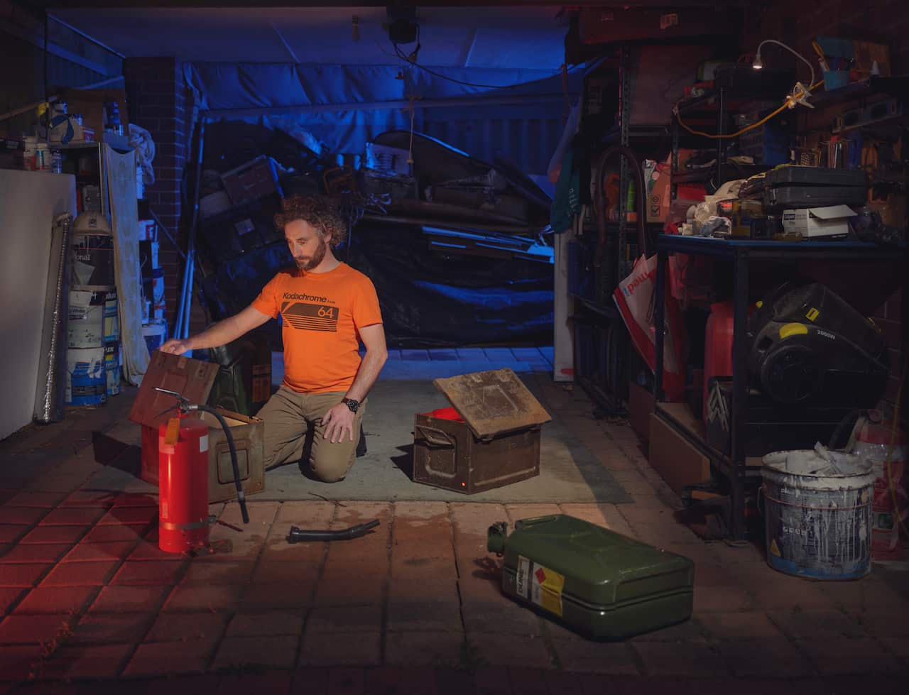 Alessandro Bianchetti staging one of his photos