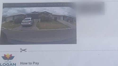 違規女士上傳罰款通知