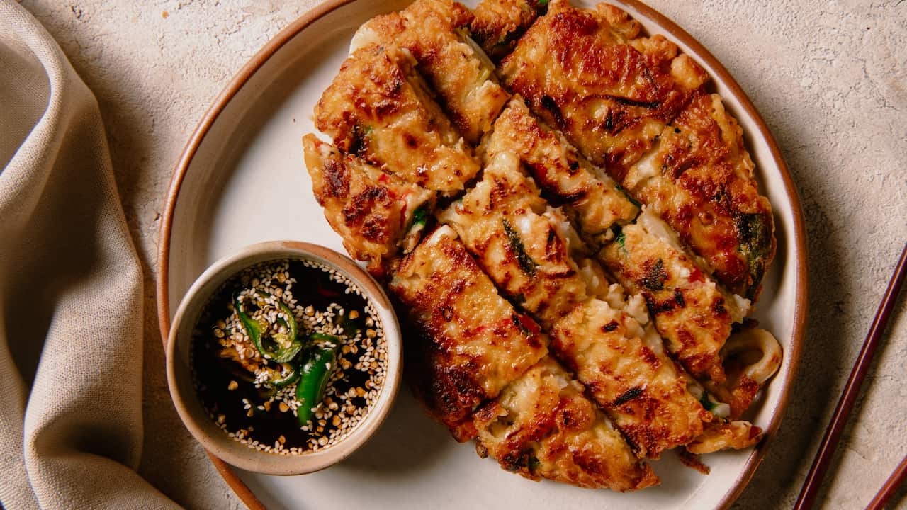 Korean seafood pancake