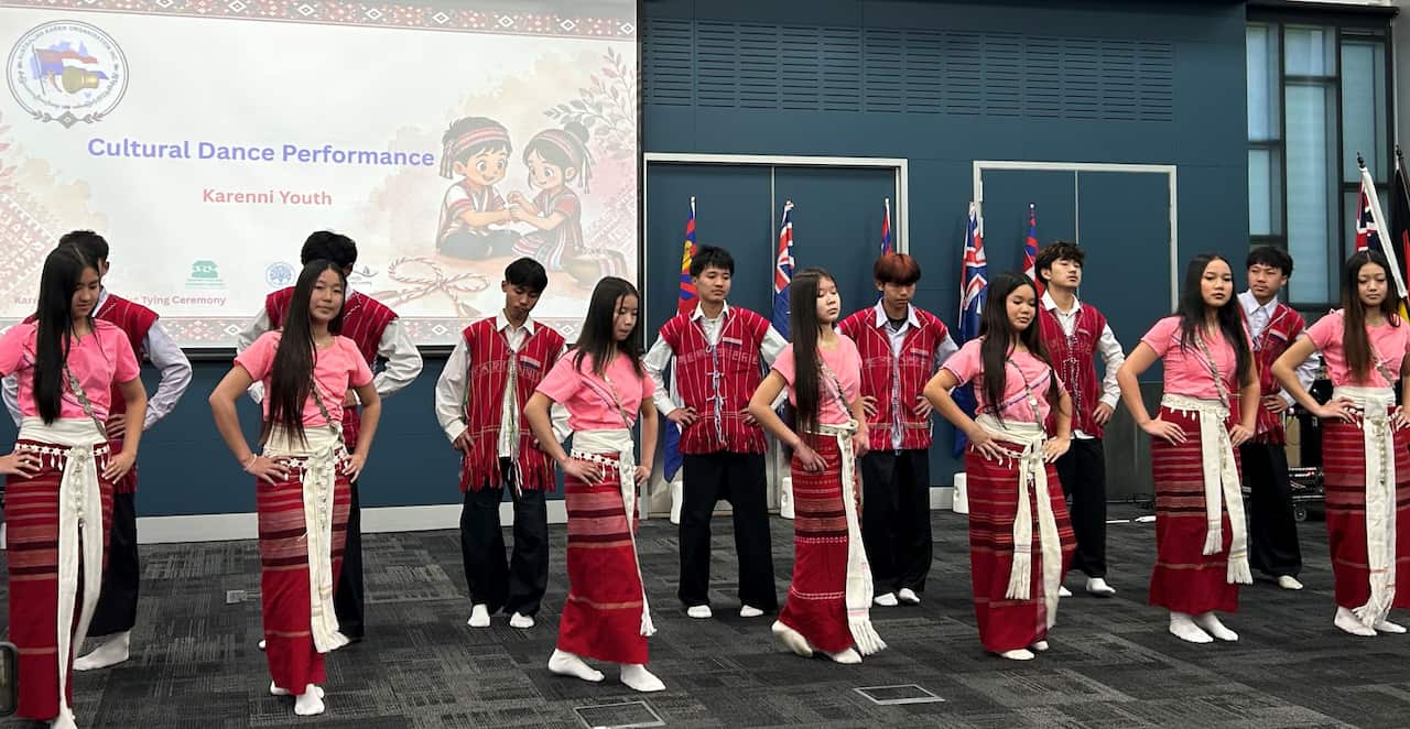 Karenni dance performance at Karen Wrist Tying Ceremony