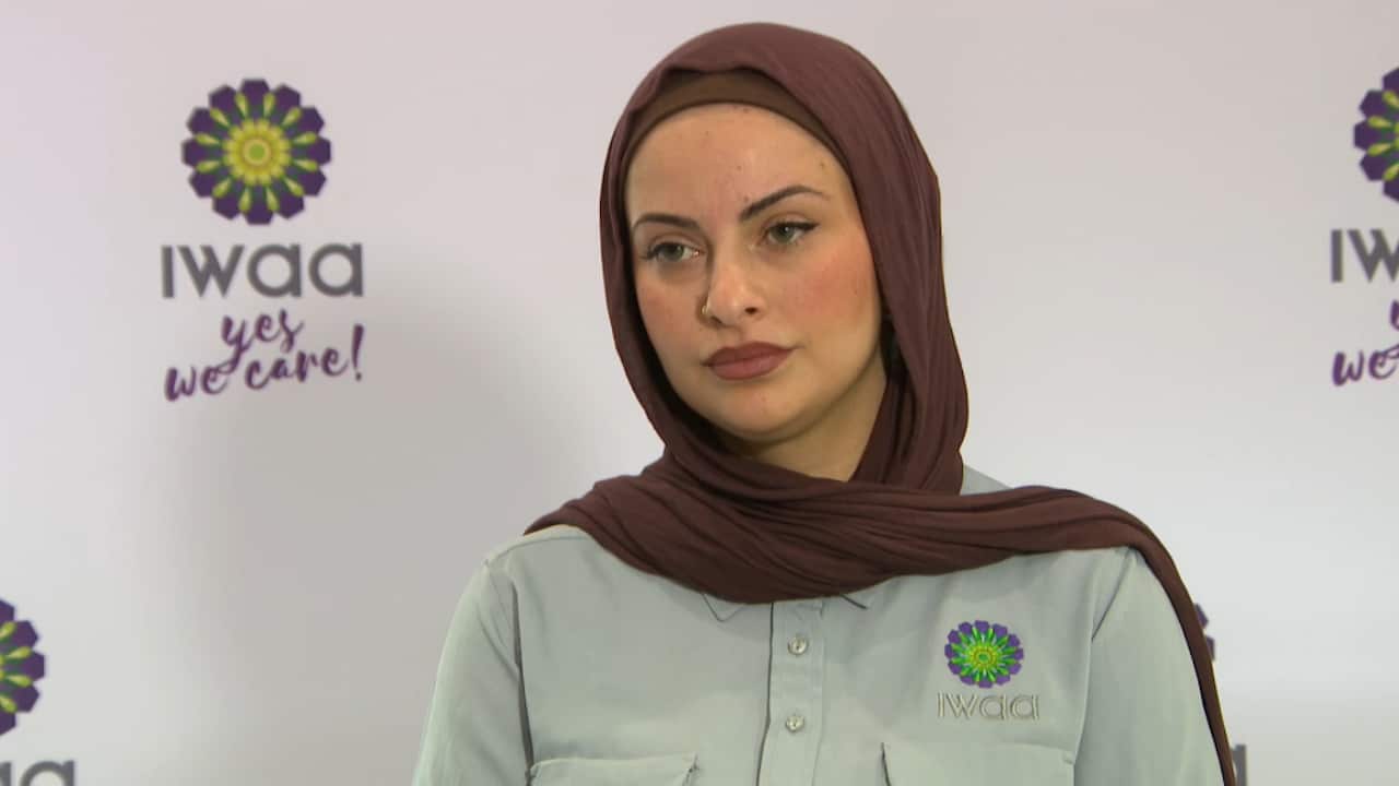 A woman with a headscarf