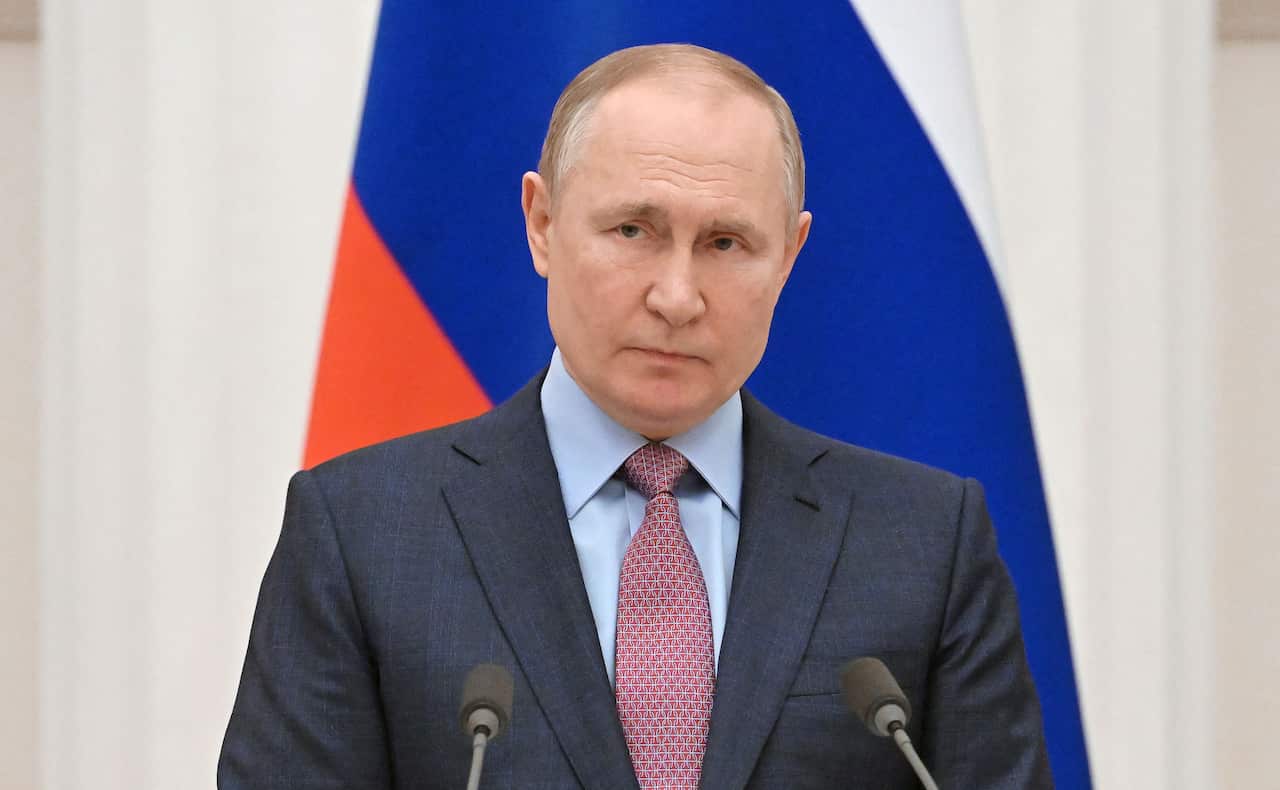 Russia's President Vladimir Putin attends a press conference