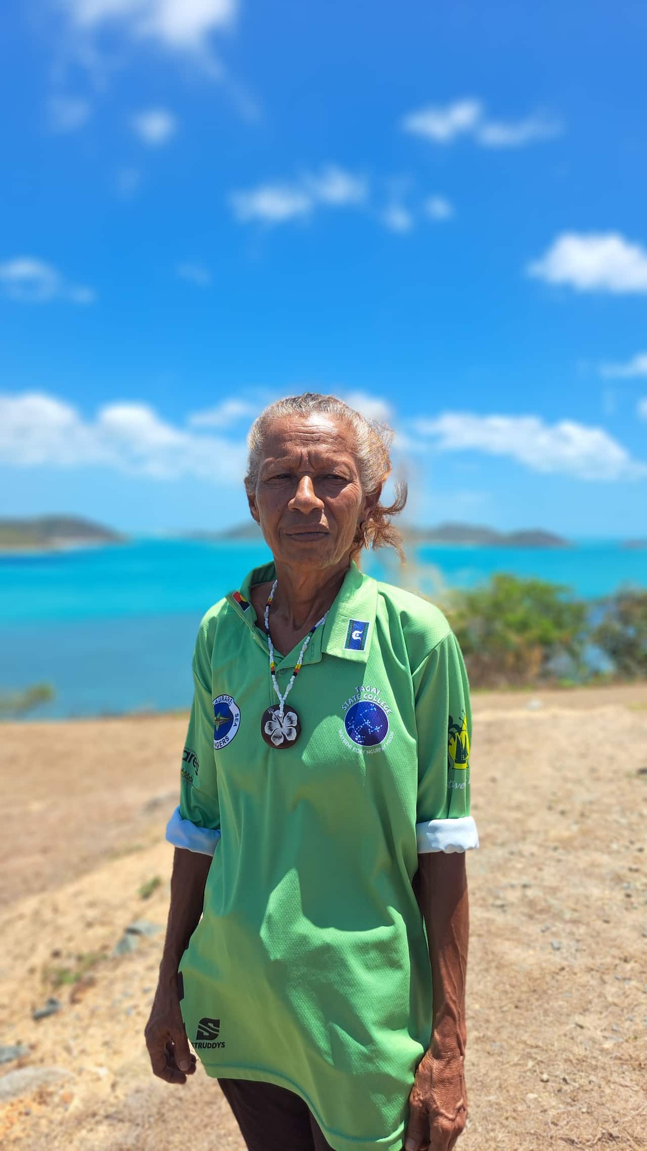 Enid Tom, a Kaurareg Elder and Director of the Kaurareg Native Title Aboriginal Corporation (KNTAC). 