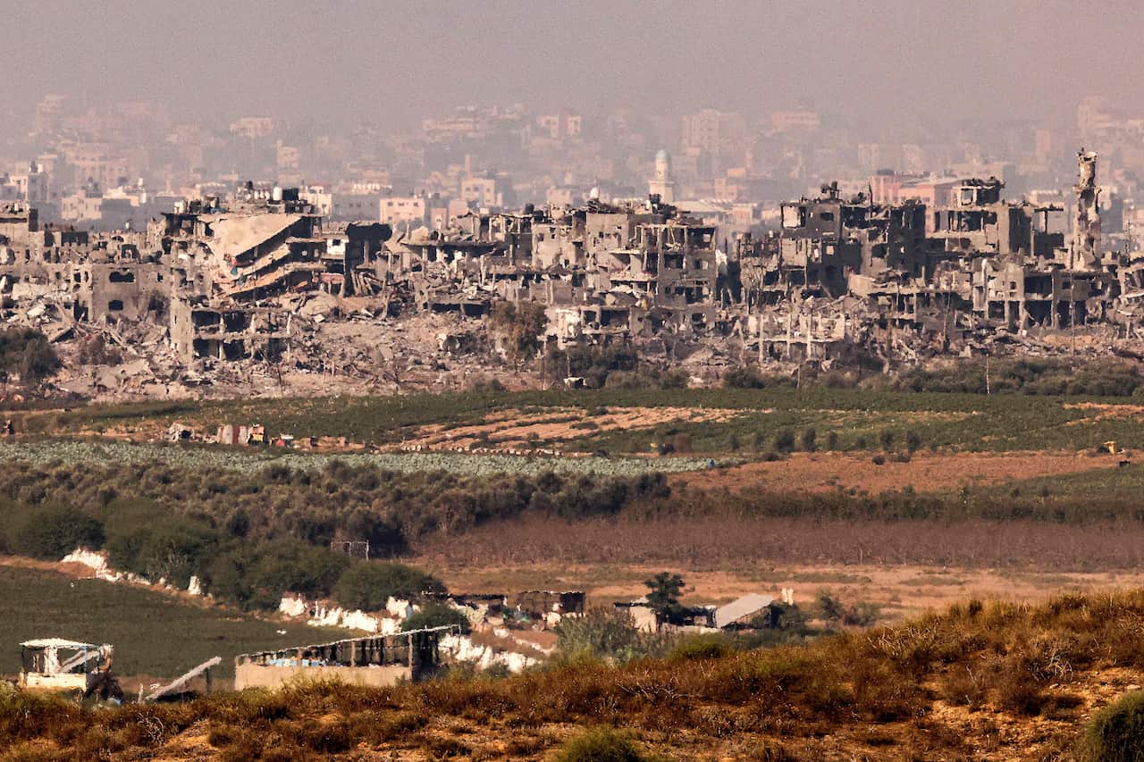 Destroyed buildings in Gaza