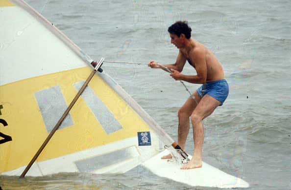 Prince Charles windsurfing
