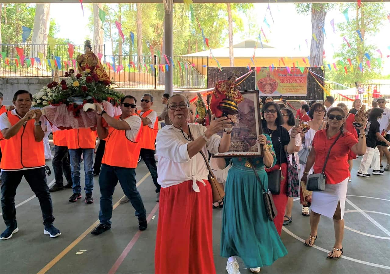 The ritual prayer-dance in honour of the Child Jesus or Sto Nino.
