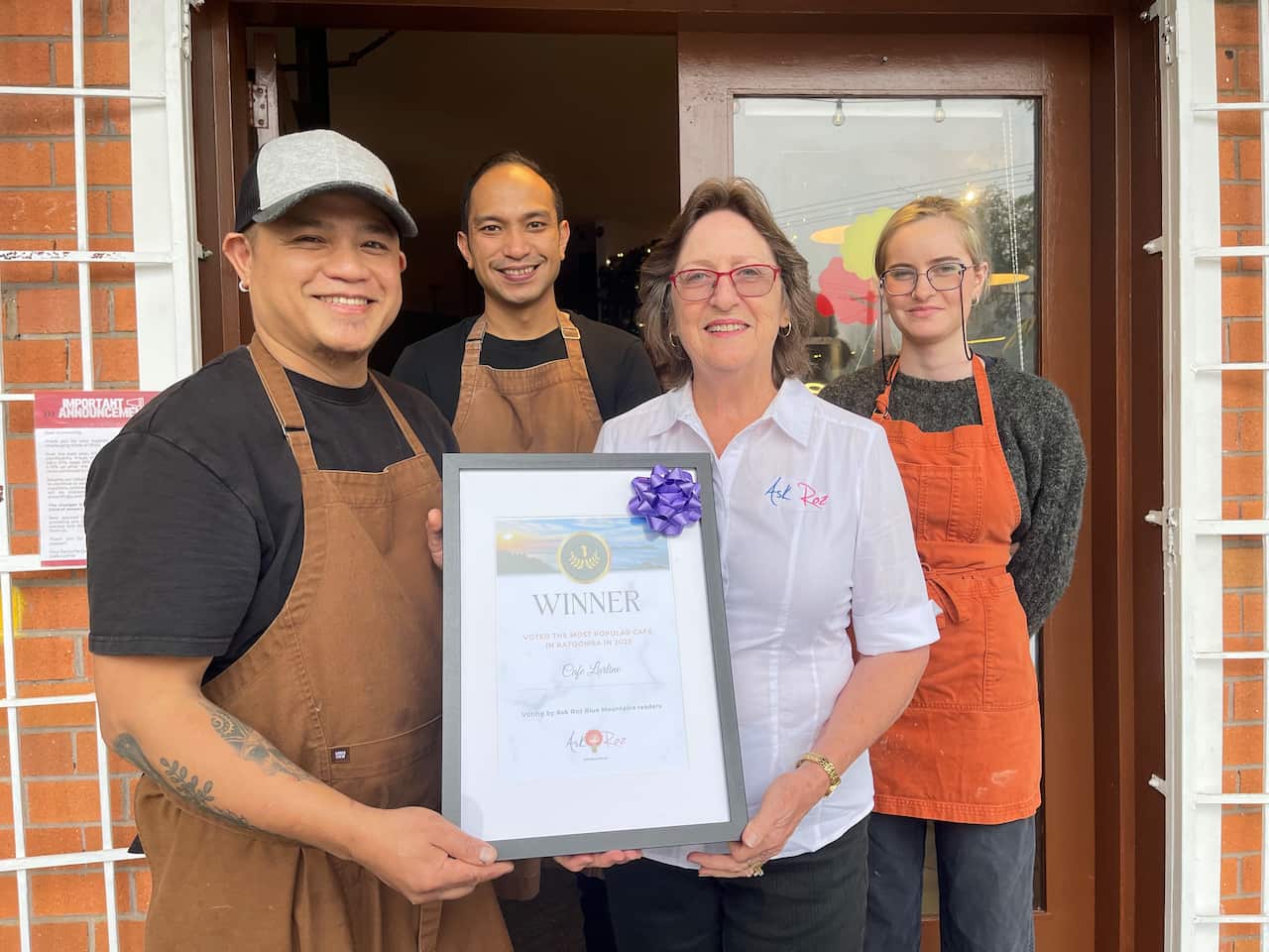 Cafe Lurline Award.jpg