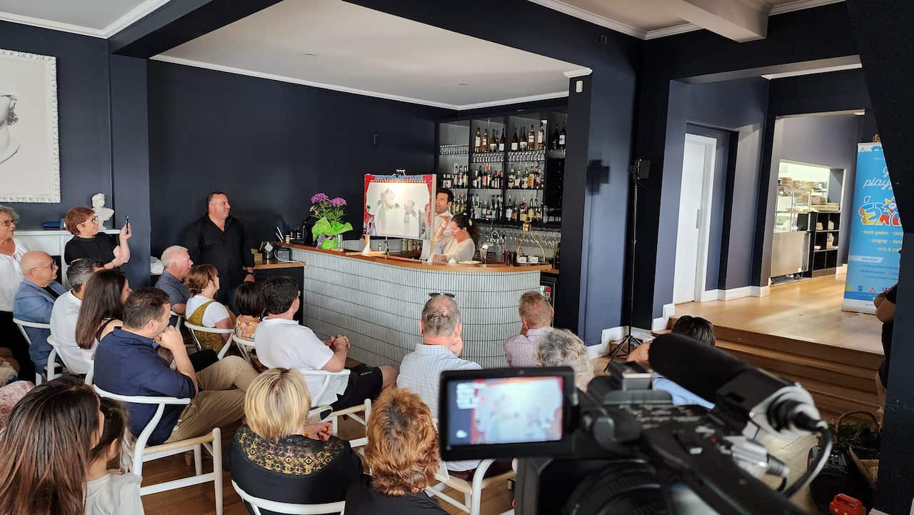 'Karagkiozis' play from director Jeremy Artis and educator Katerina Poutachidou / AAP / Sotiris Sotiropoulos