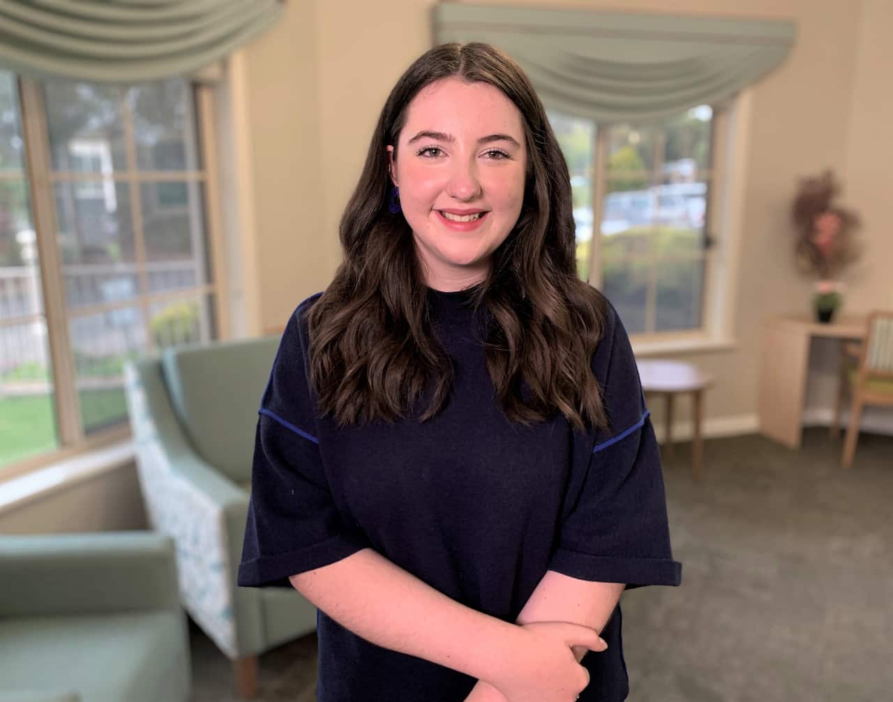 Artist Tilda Byleveld smiles at the camera