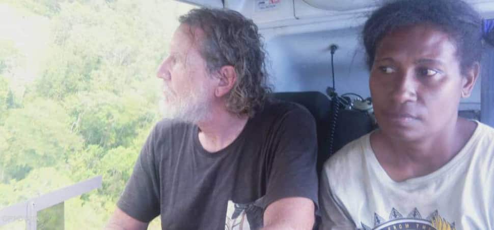 Australian academic Bryce Barker after his release from a hostage situation in Papua New Guinea.