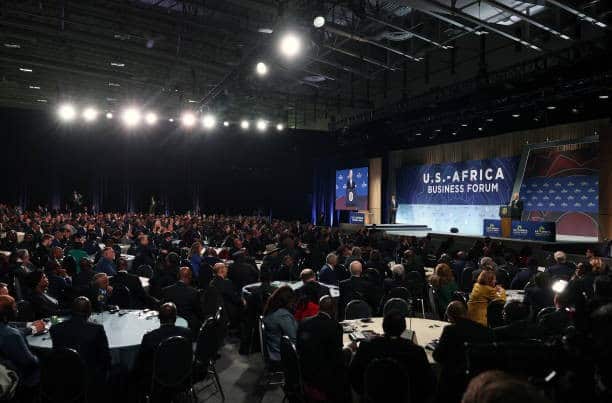 U.S. President Joe Biden delivers remarks at the U.S. - Africa Leaders Summit on December 14, 2022 in Washington, DC.