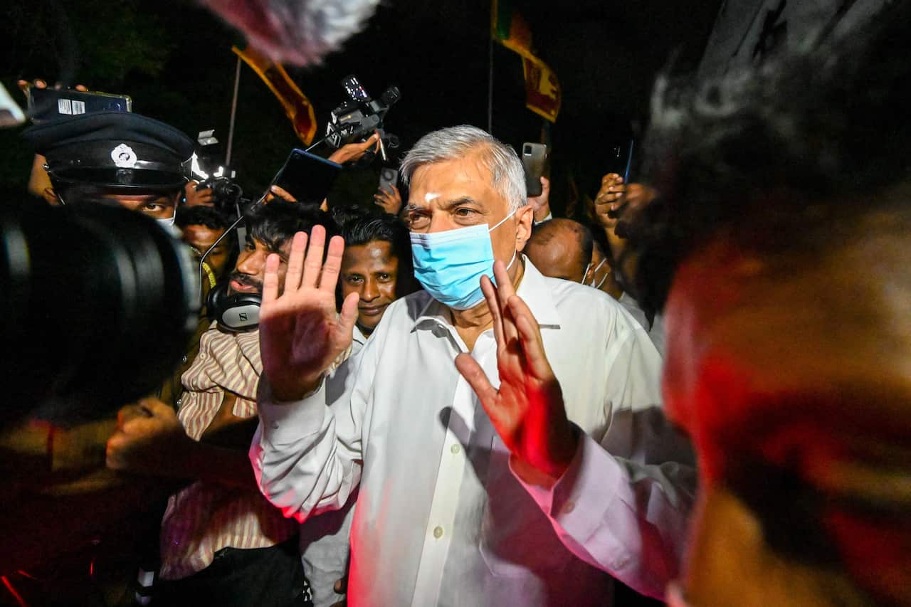 SRI LANKA-POLITICS-UNREST-WICKREMESINGHE