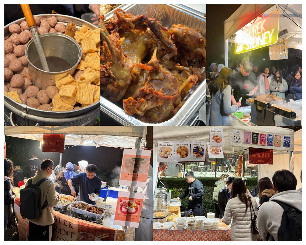 Food at Indonesian Night Market 2025