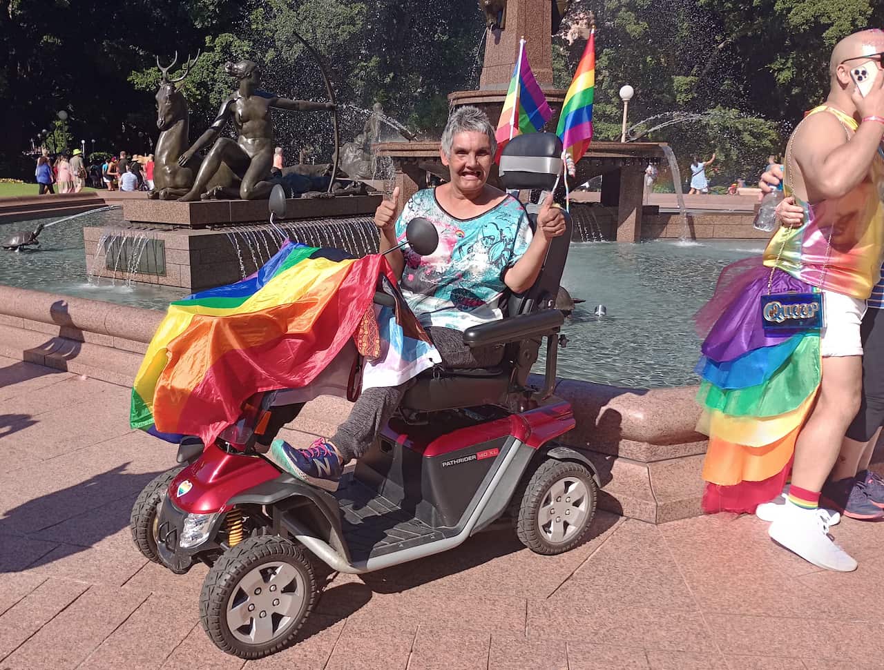 Lani McLachlan at Hyde Park during the Sydney World Pride March on 5 March 2023.