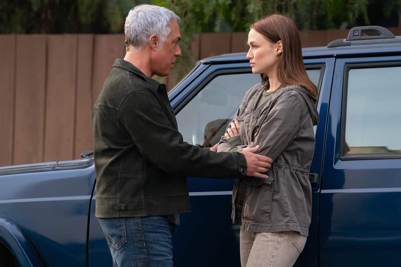 Harry Bosch (Titus Welliver) and Maddie Bosch (Madison Lintz) in 'Bosch: Legacy'.
