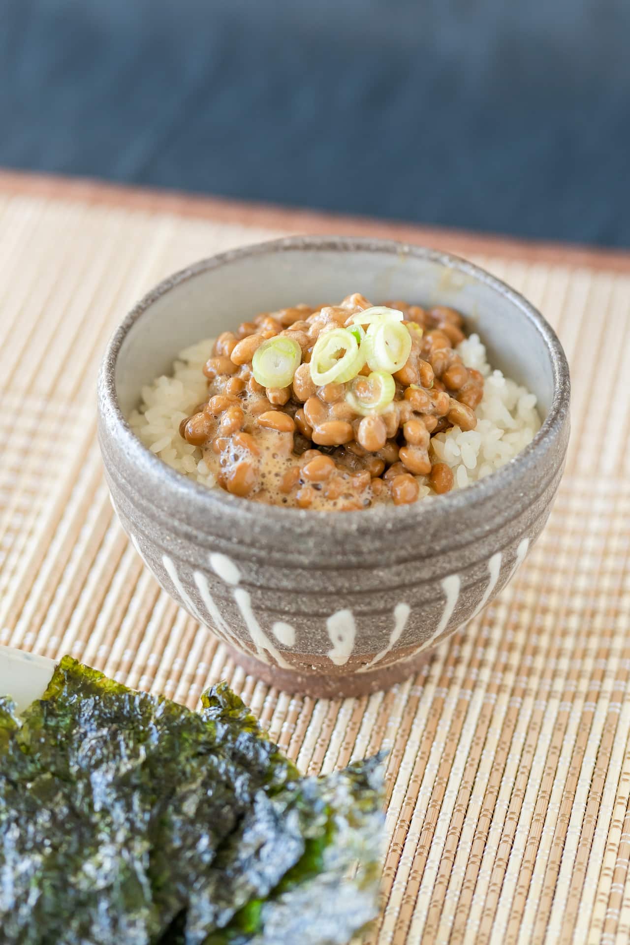 Natto ferment served over rice 