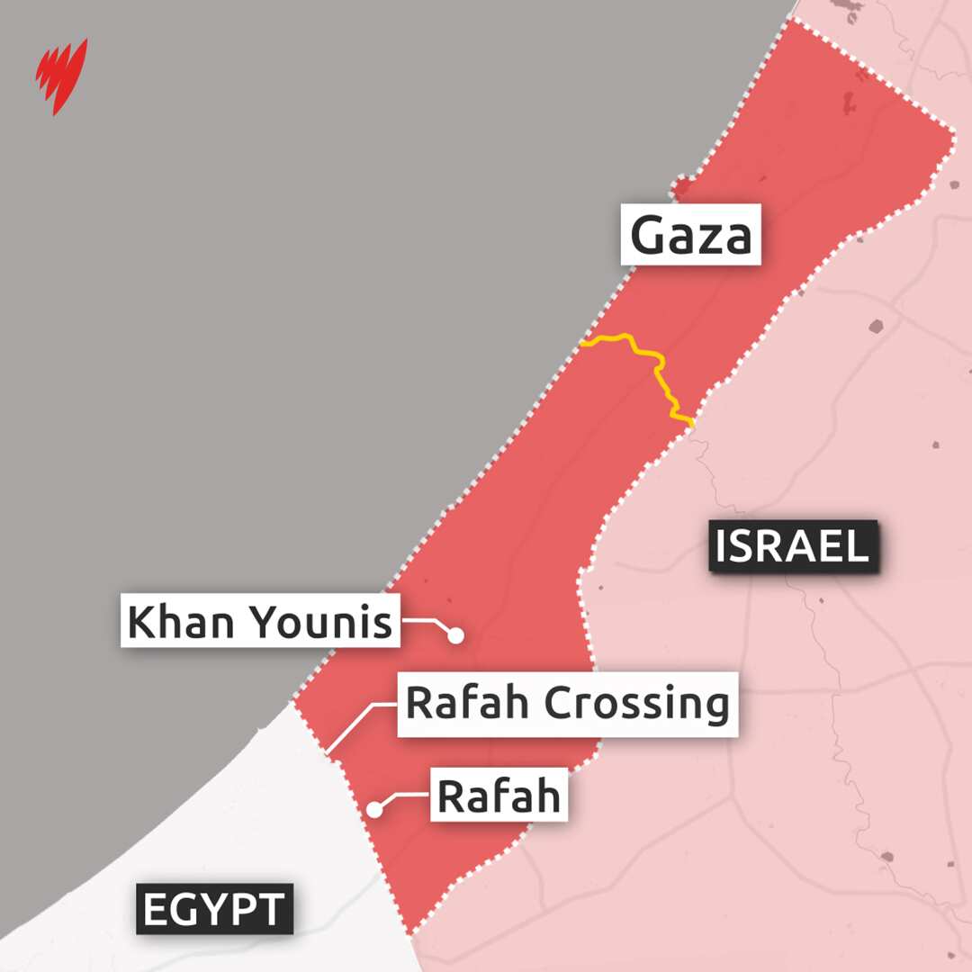 A basic map of Israel and the Gaza Strip 