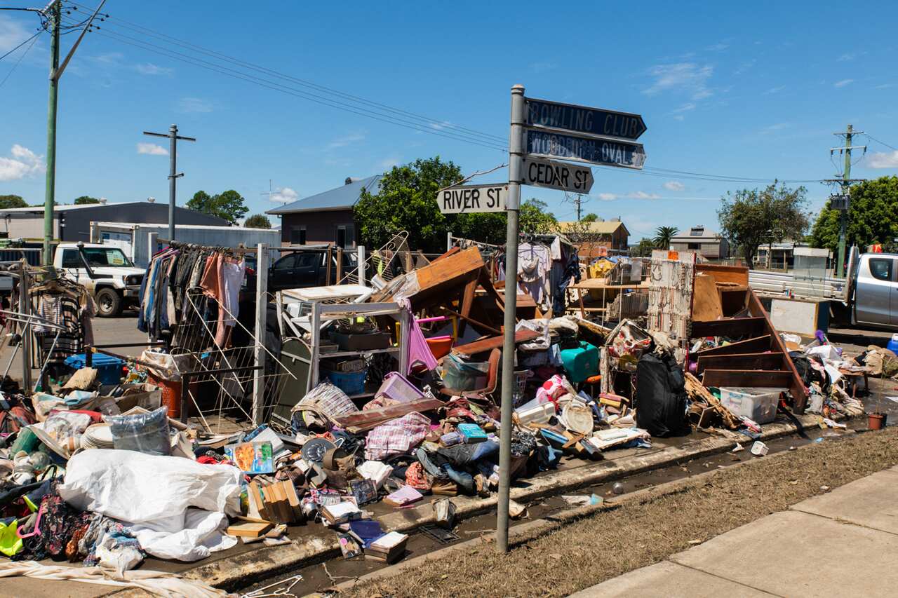Thousands of people's belongings have been cleared out of their homes after the floods.