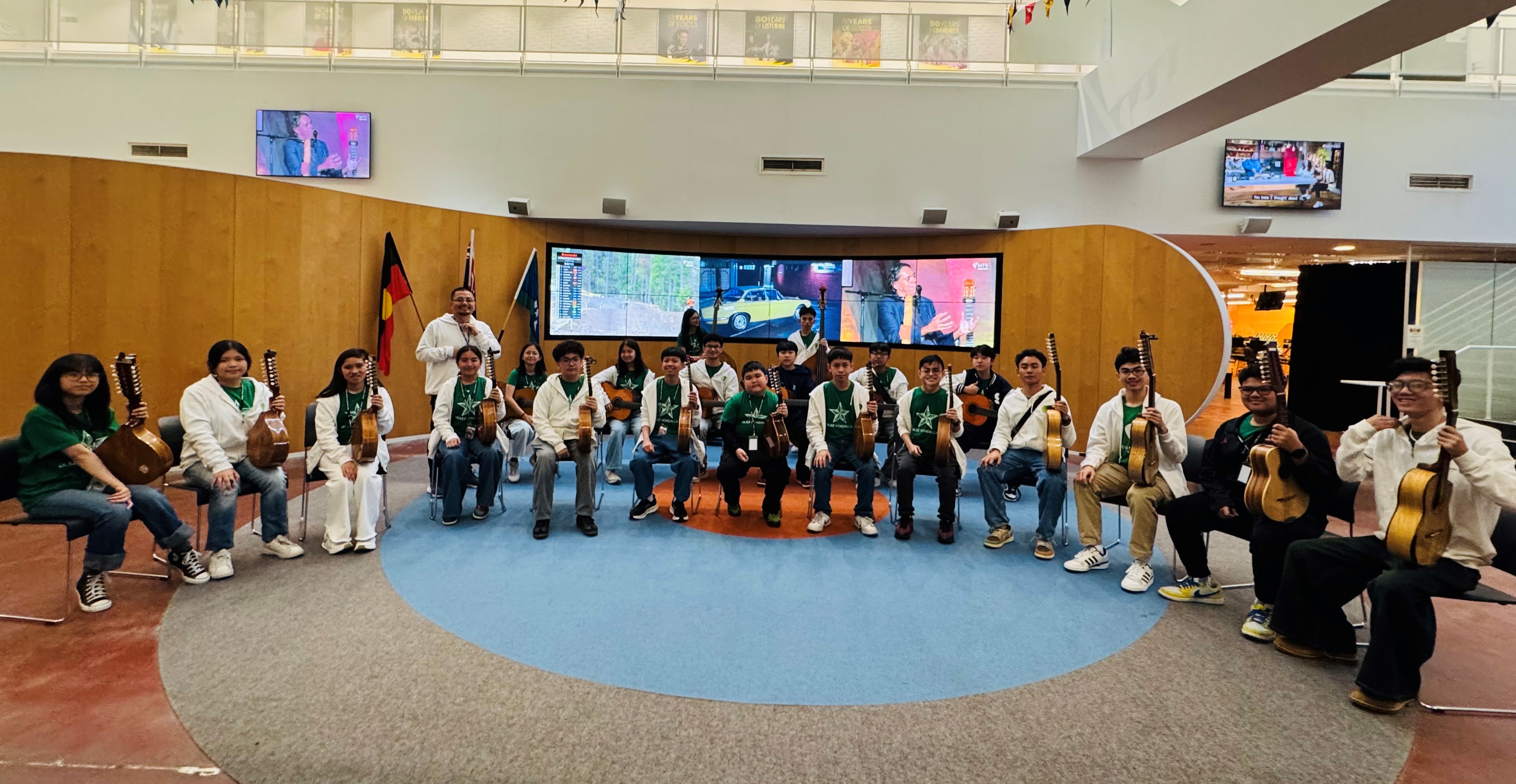 DLSZ Rondalla visited SBS studios in Artarmon NSW