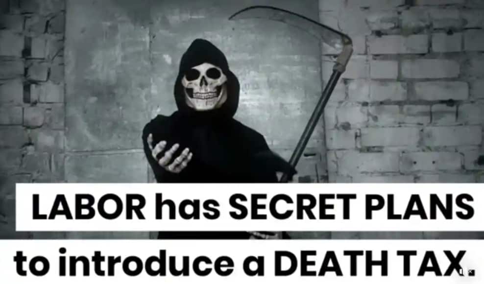 A Facebook post from the LNP MP George Christensen making the false claim that Labor planned to introduce a death tax if it won the 2019 federal election.