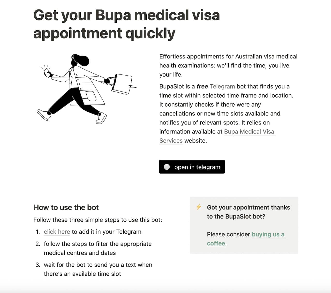 BupaSlot chat bot in telegram.png