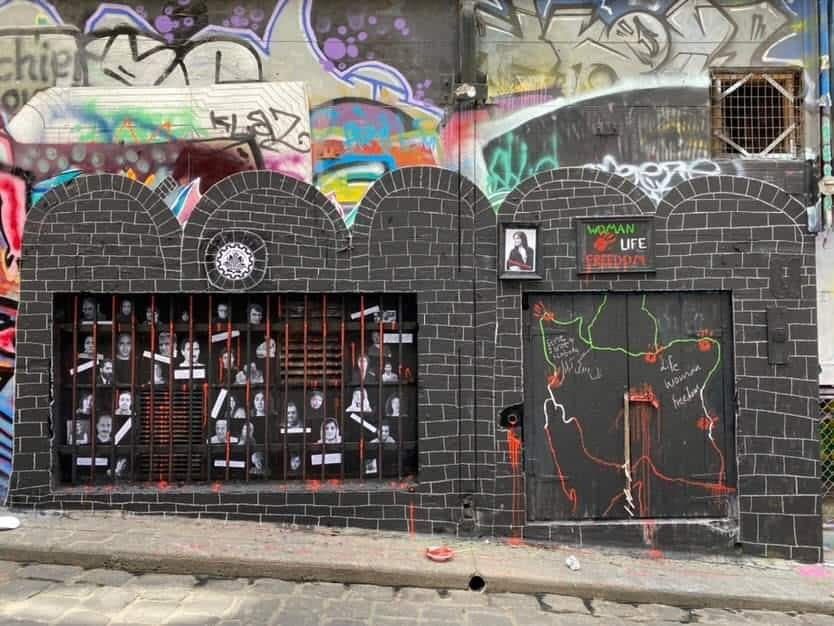 Graffiti in Melbourne, done by Bahar and Samaneh